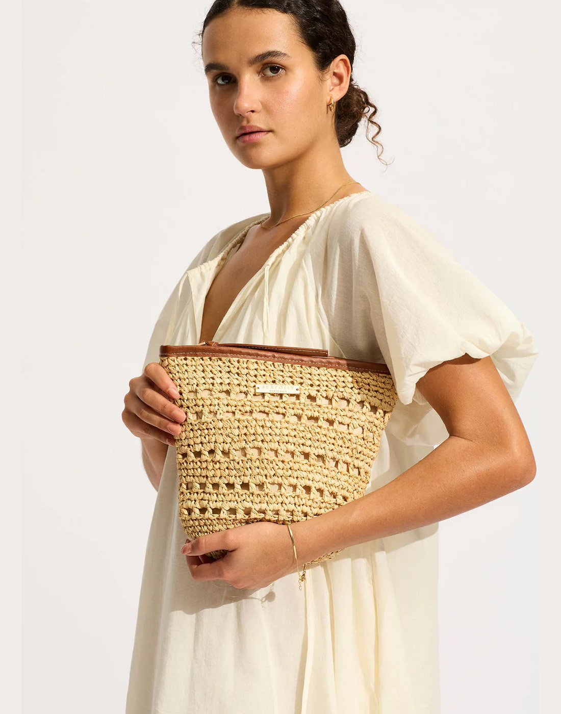 seafolly carried away clutch veske natur