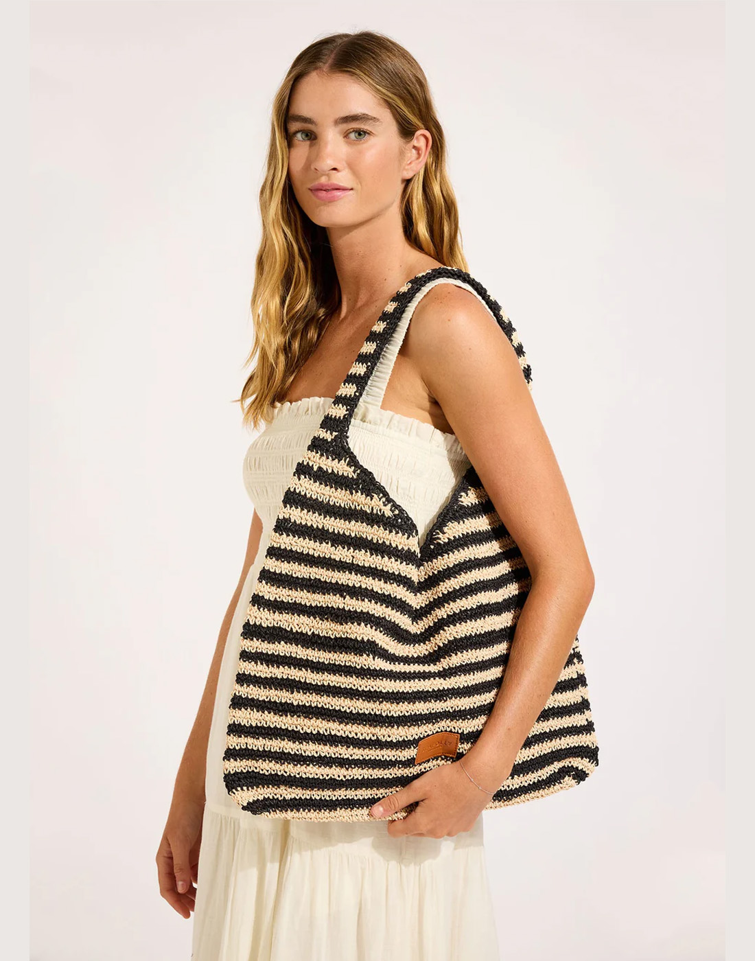 seafolly carried away tote bag natur svart