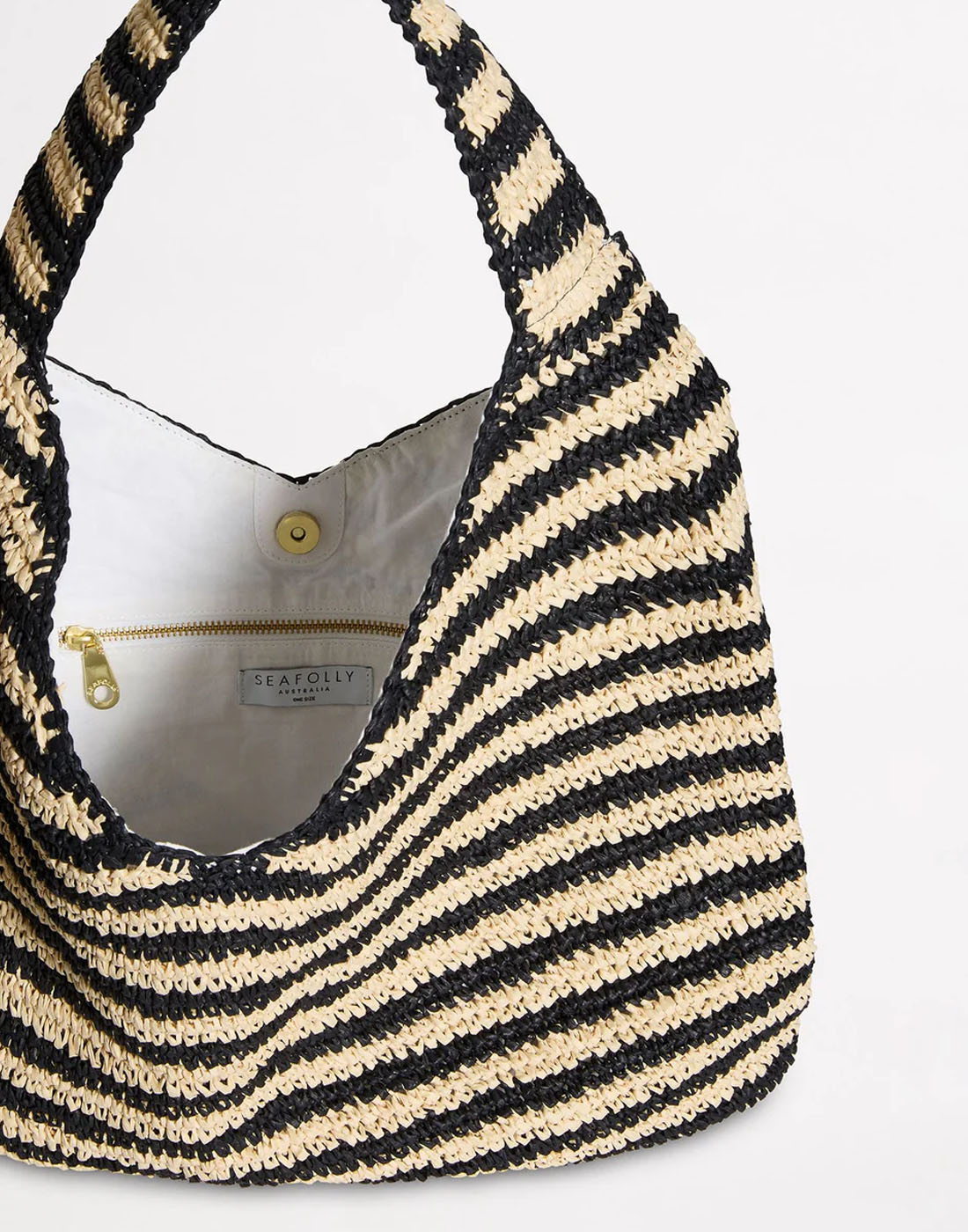 seafolly carried away tote bag natur svart