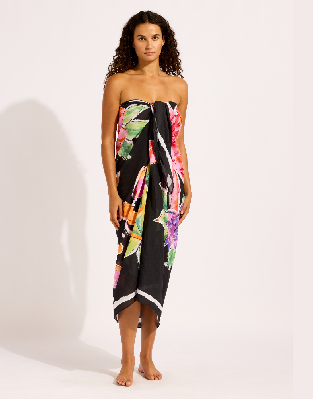 seafolly hothouse sarong svart