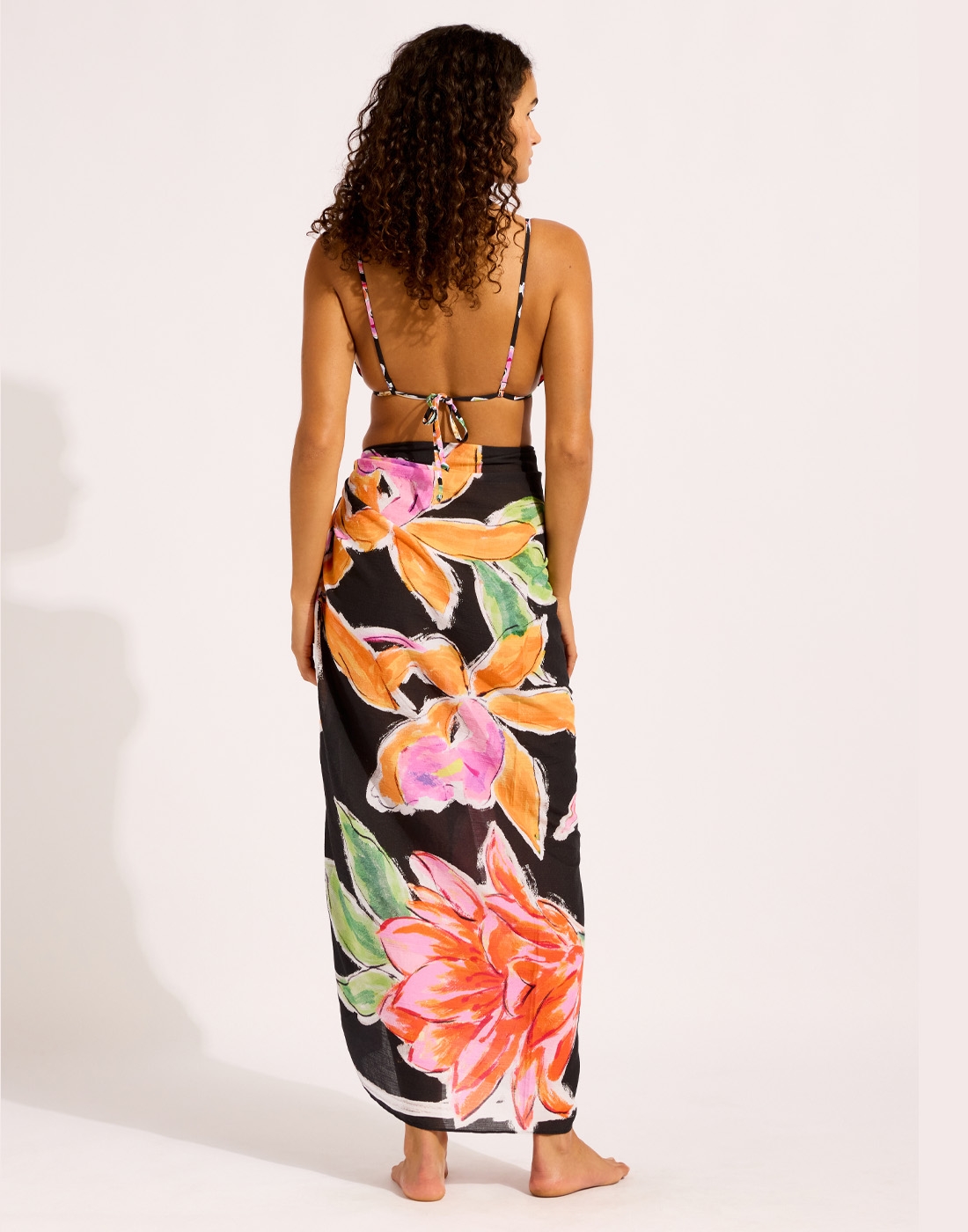 seafolly hothouse sarong svart