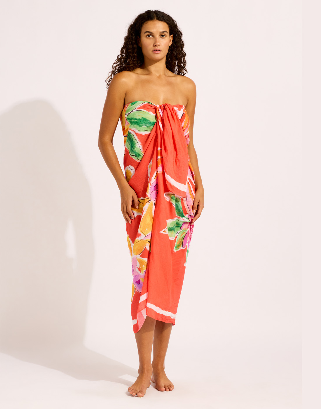 seafolly hothouse sarong summer oransje
