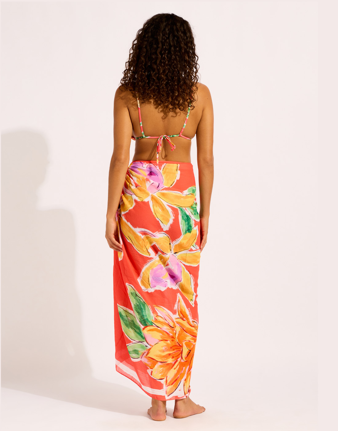 seafolly hothouse sarong summer oransje