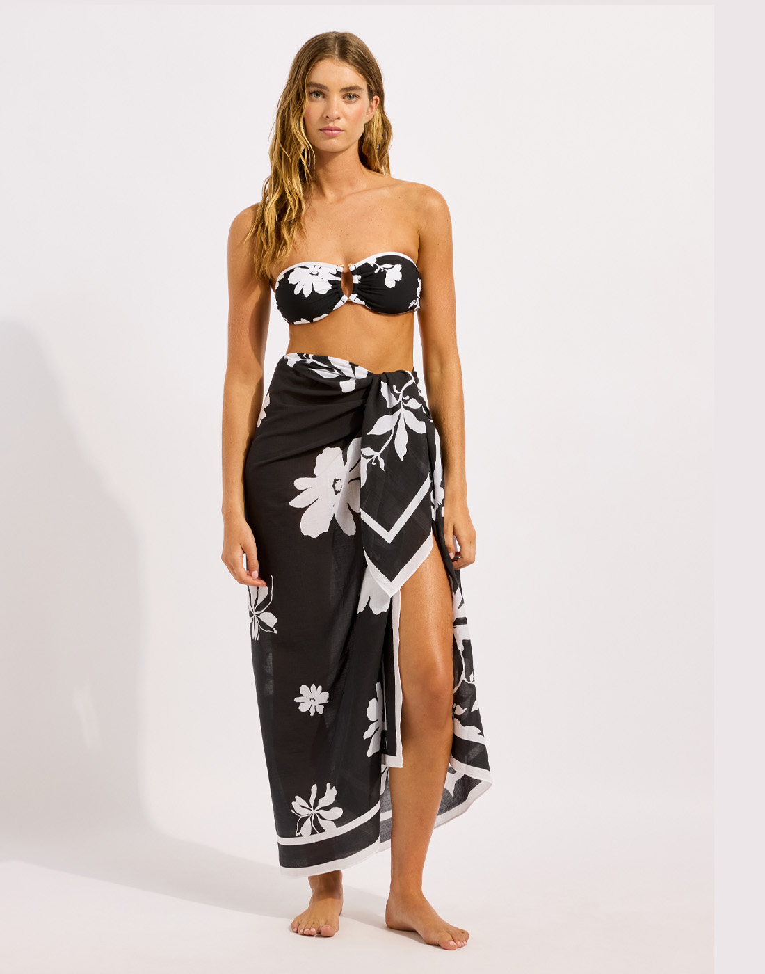 seafolly mayflower sarong svart