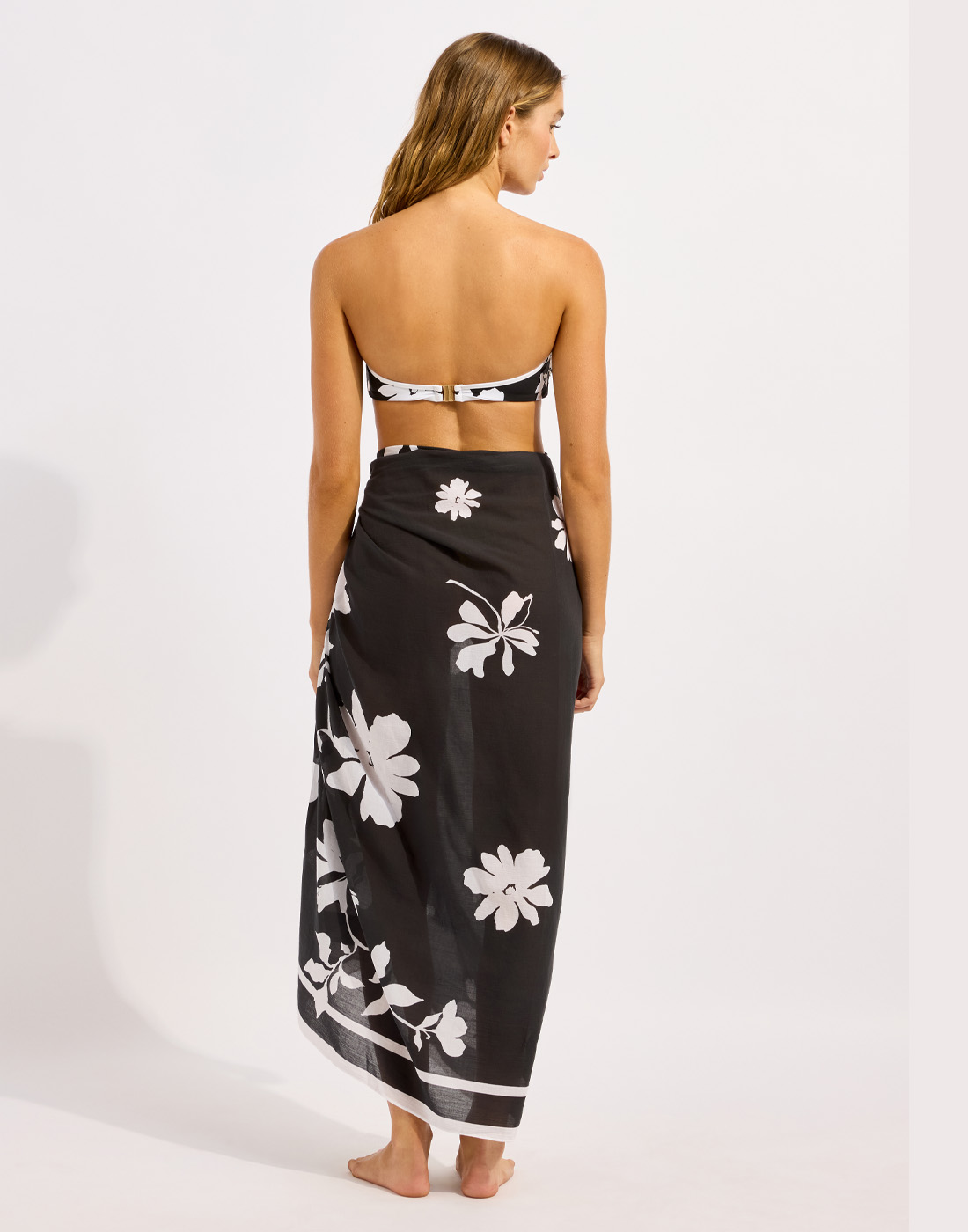 seafolly mayflower sarong svart