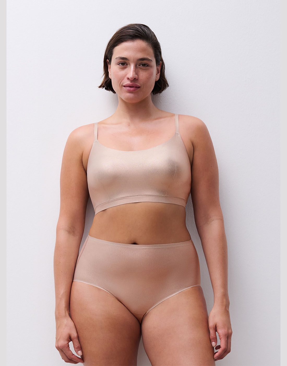 Chantelle soft stretch høy truse golden glow