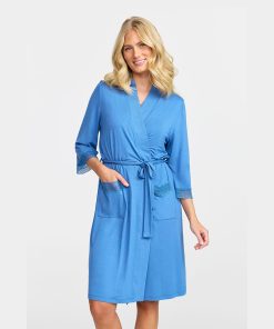 Damella morgenkåpe blue