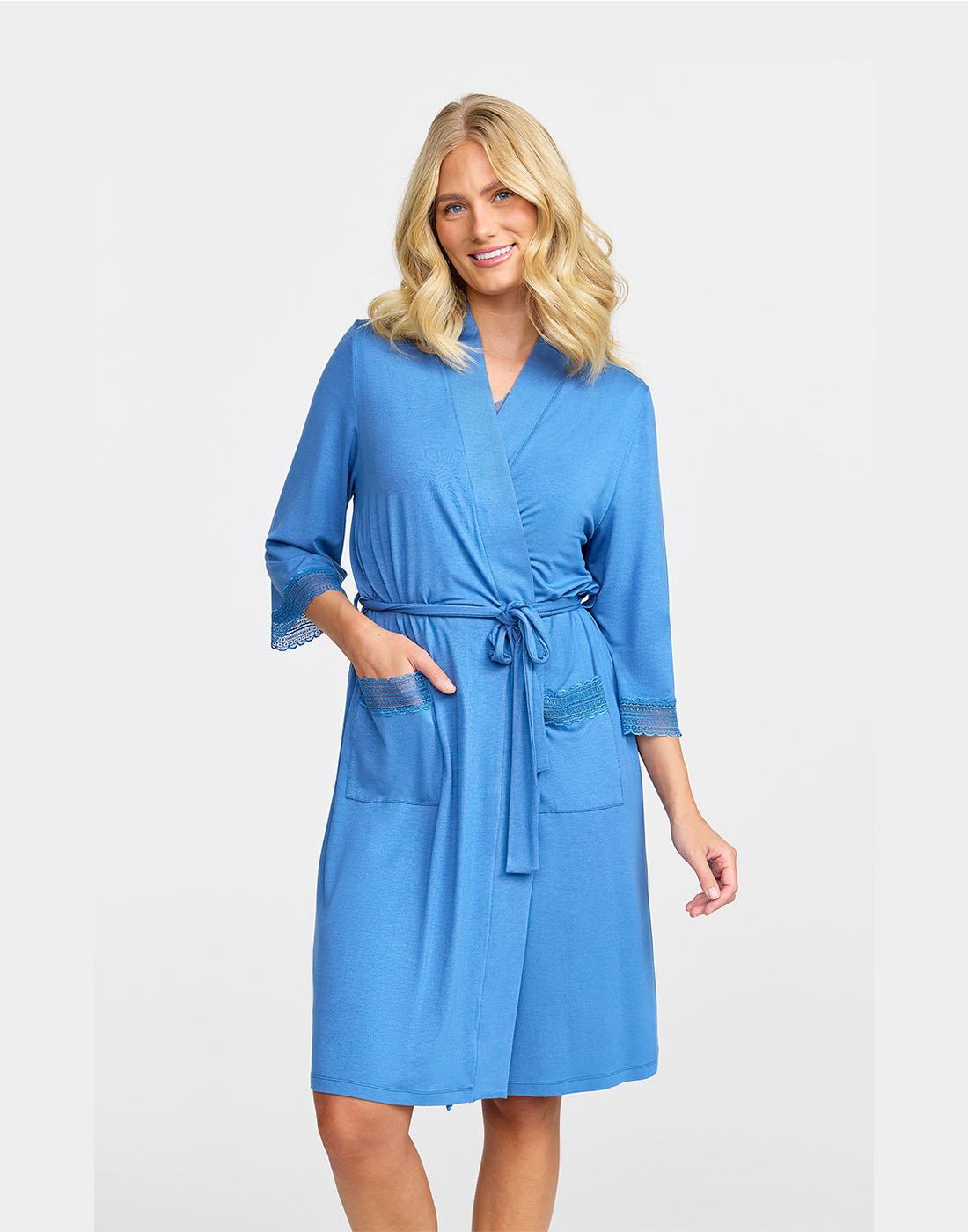 Damella morgenkåpe blue