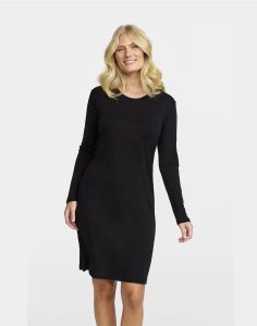 Damella victoria nattkjole merinoull black