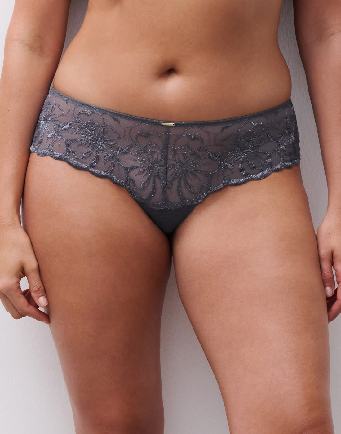 chantelle fleurs shorty hipsterstring grey