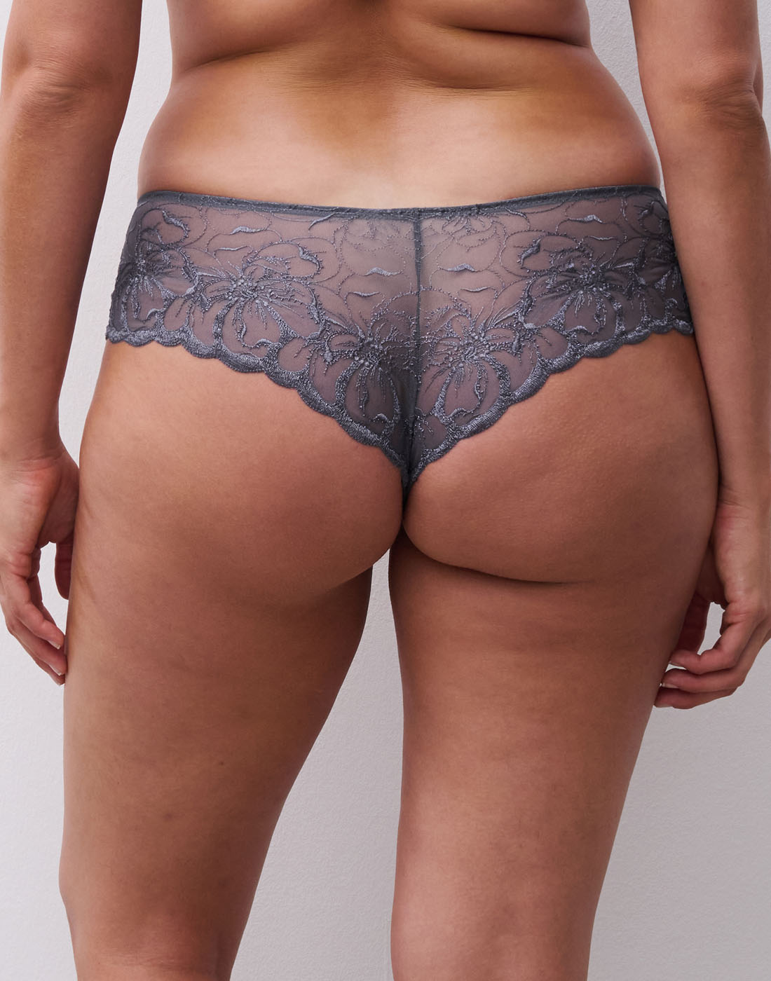 chantelle fleurs shorty hipsterstring grey