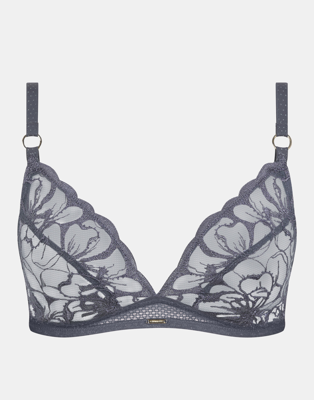 chantelle fleurs bralette bh grå