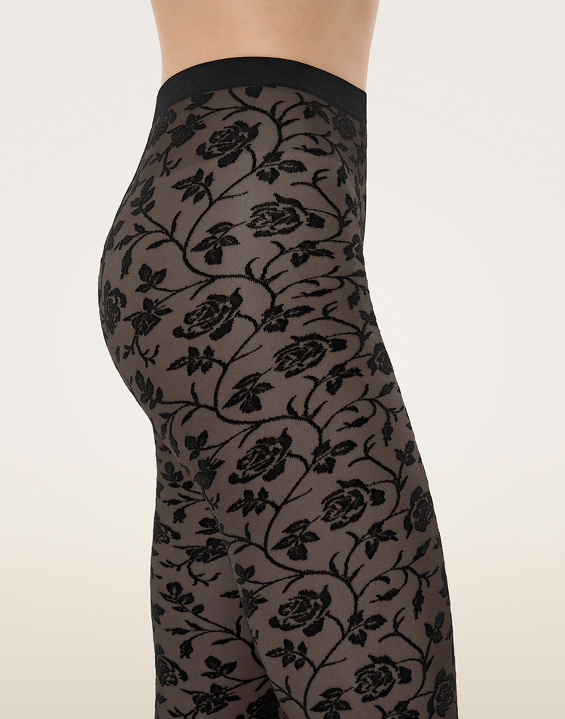 wolford floral pattern tights black