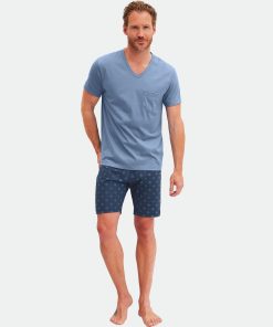 Calida relax imprint pysj med shorts coronet blue