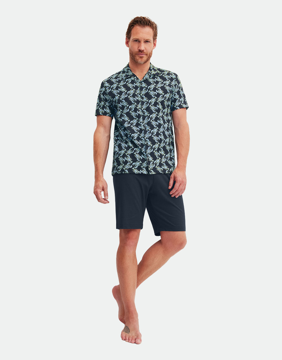 Calida relax imprint pysj med shorts dark sapphire