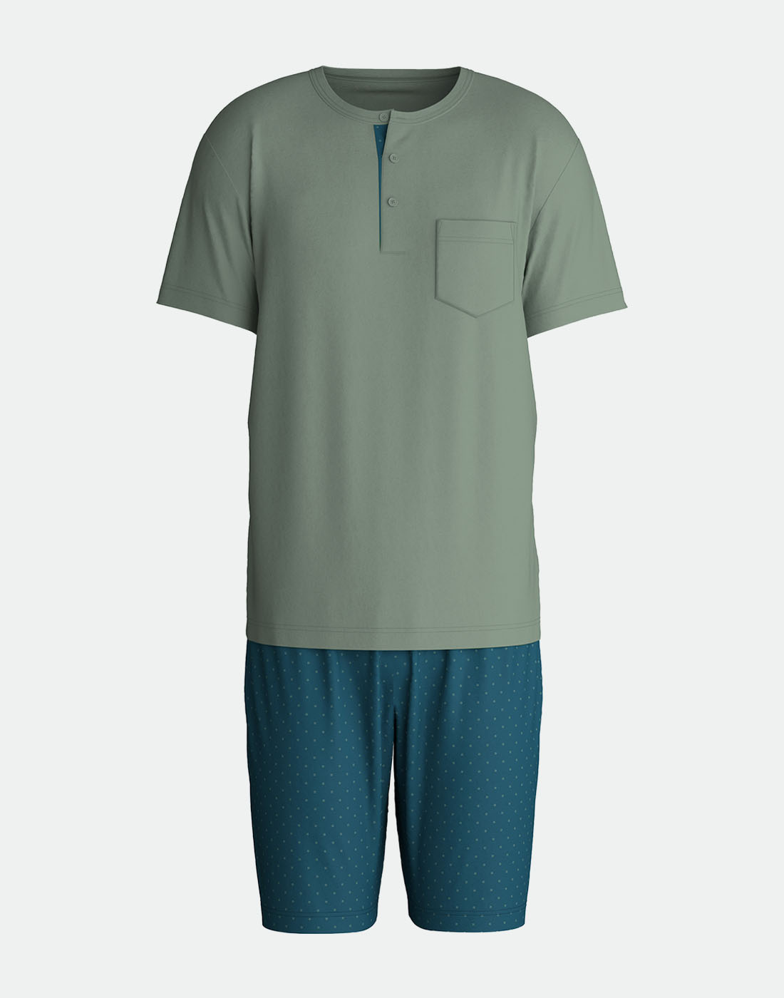 Calida relax imprint pysj med shorts laurel green