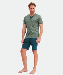 Calida relax imprint pysj med shorts laurel green