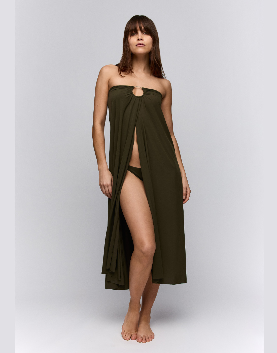 sarda lita strandkjole olive green