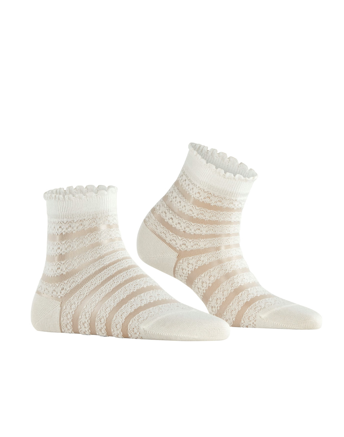 falke lace blondesokk hvit