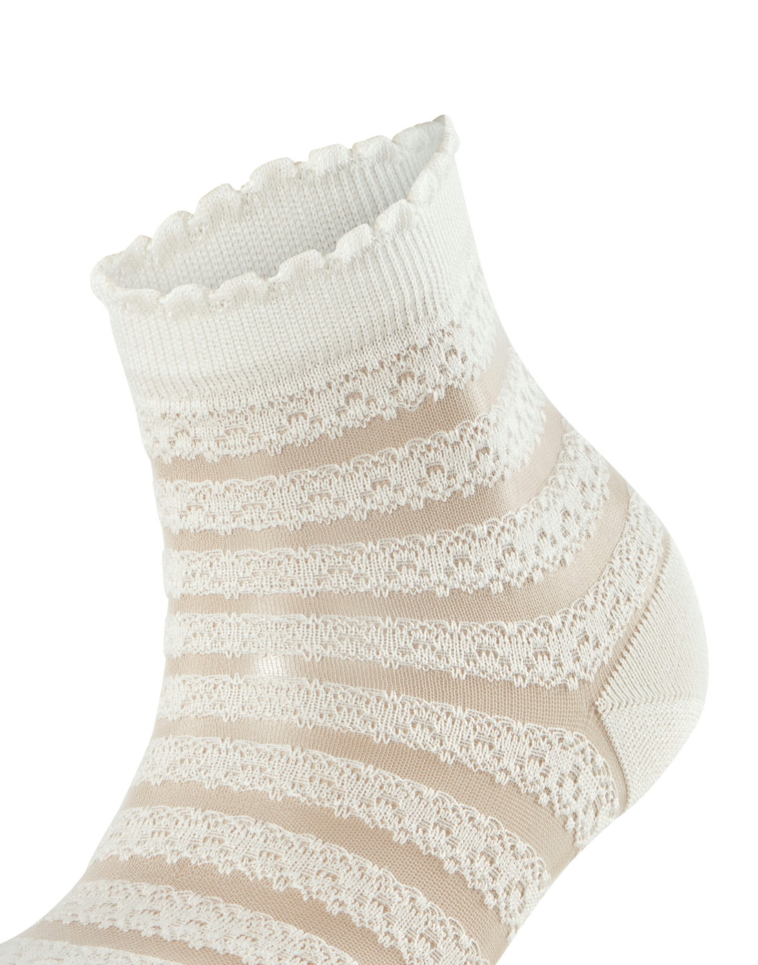 falke lace blondesokk hvit