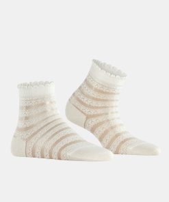 falke lace blondesokk hvit