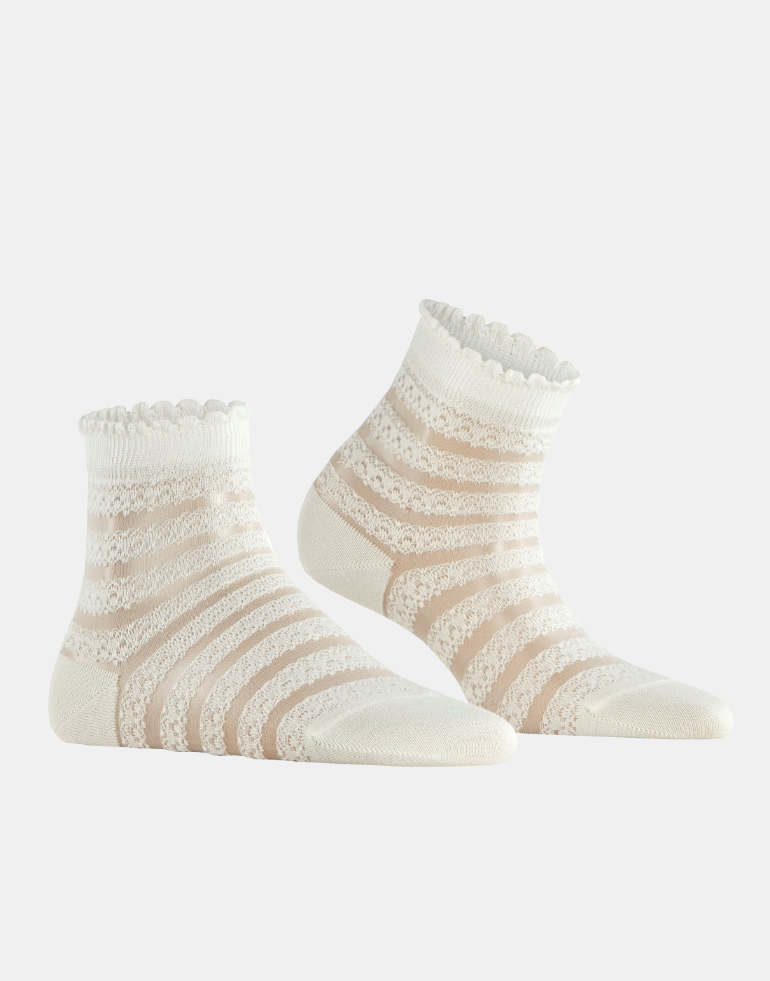 falke lace blondesokk hvit