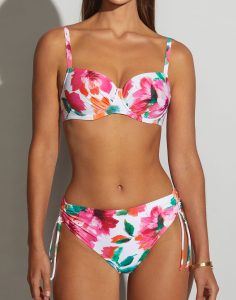 roidal brada bikinisett pink flower2 roidal brada bikini to deler pink flower