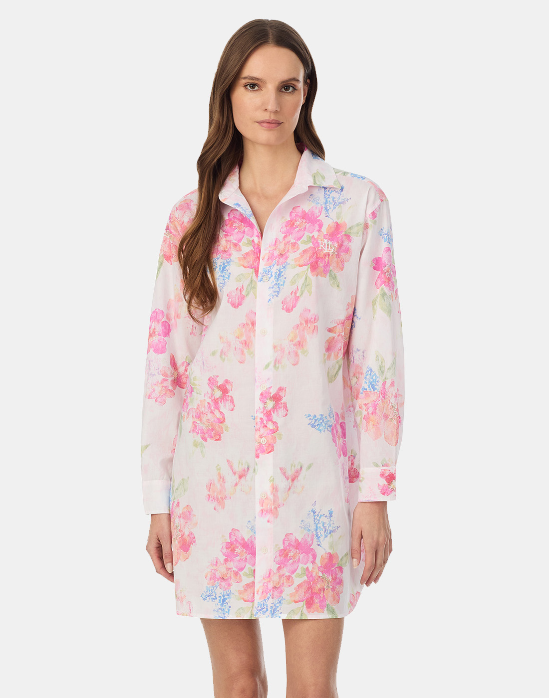 Ralph Lauren nattskjorte rosa blomster