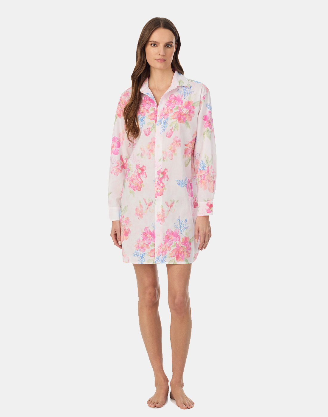 Ralph Lauren nattskjorte rosa blomster