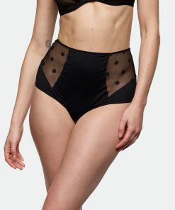 Marie jo daisy høy truse med snøring svart