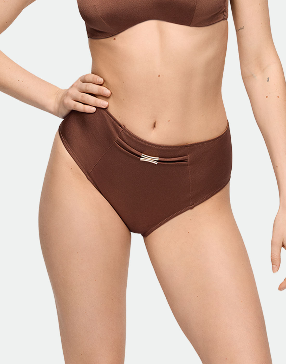 Marie jo swim hello sunset høy bikinitruse sepia