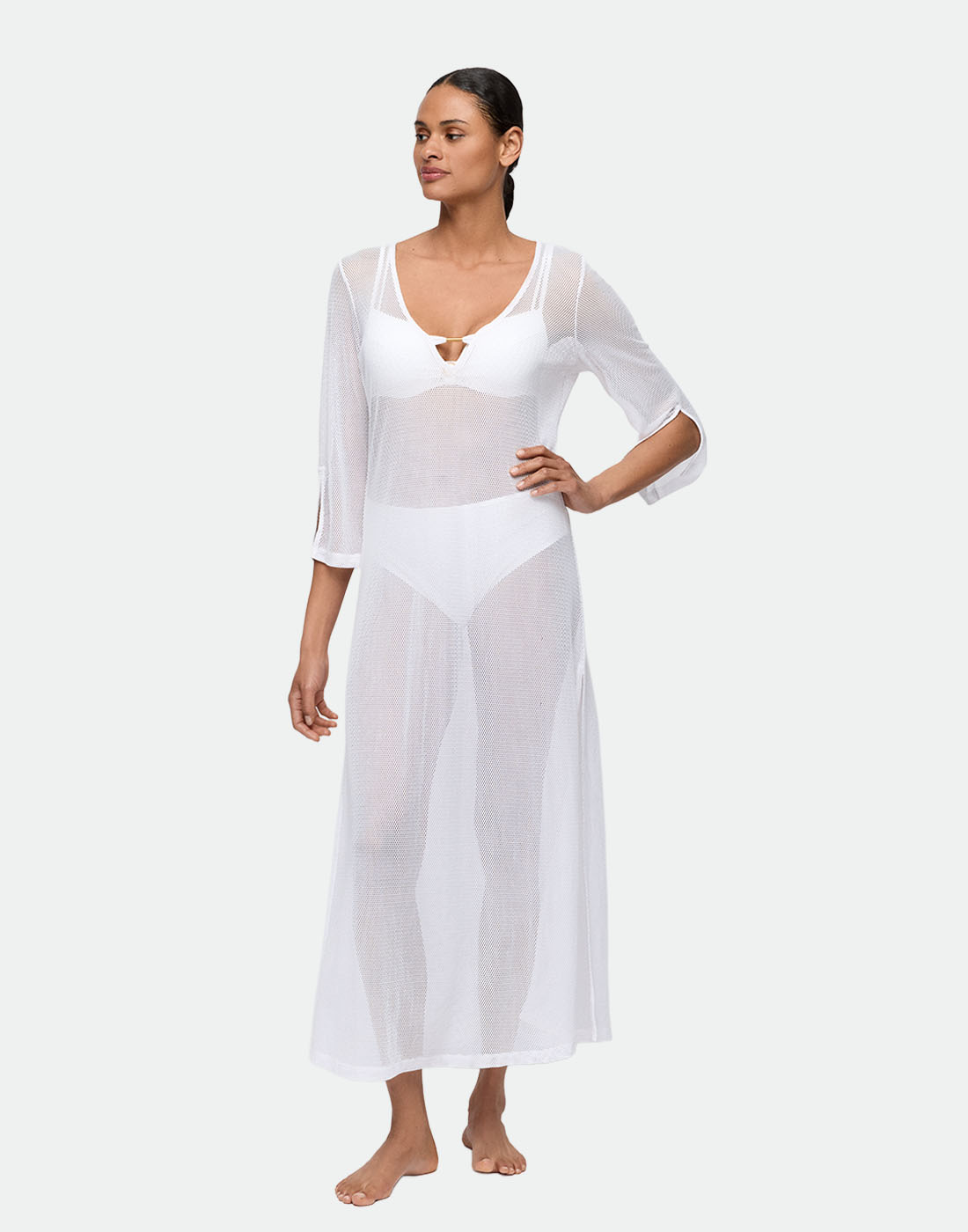Marie jo swim taleah kaftan elfin white