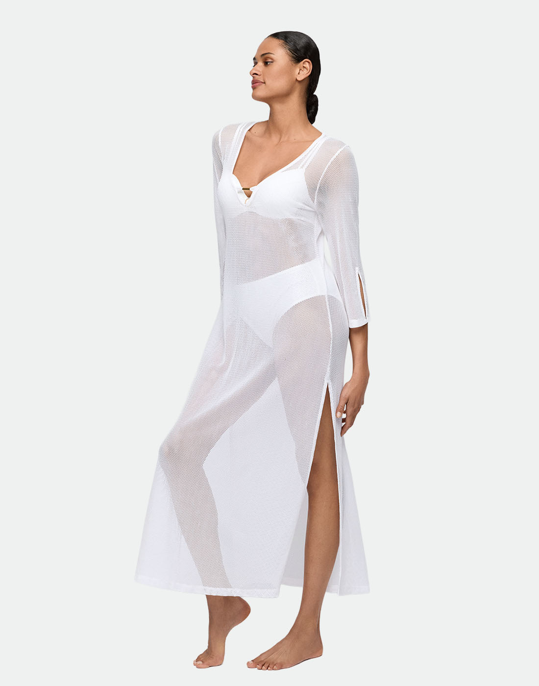 Marie jo swim taleah kaftan elfin white