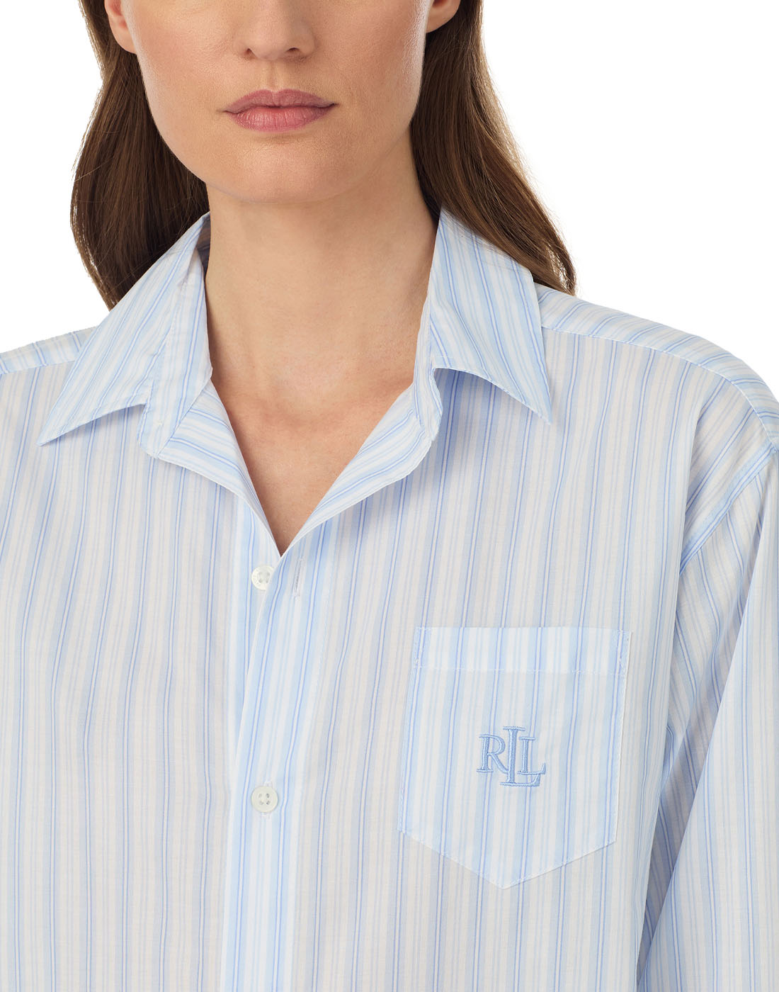 ralph lauren nattskjorte blå striper