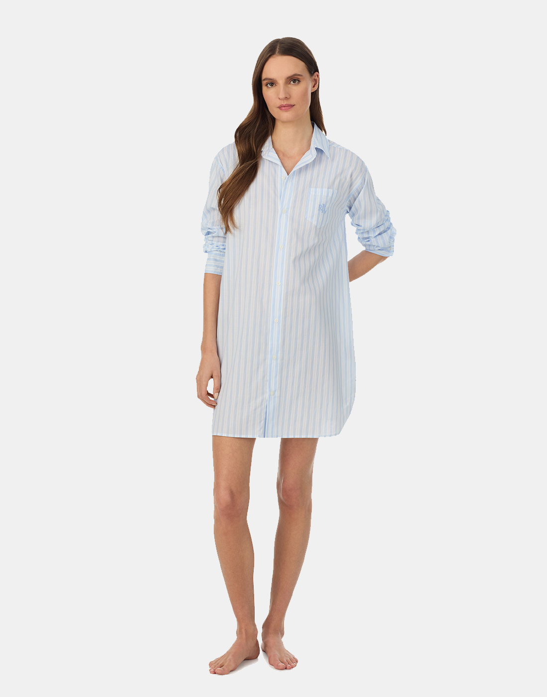 ralph lauren nattskjorte blå striper