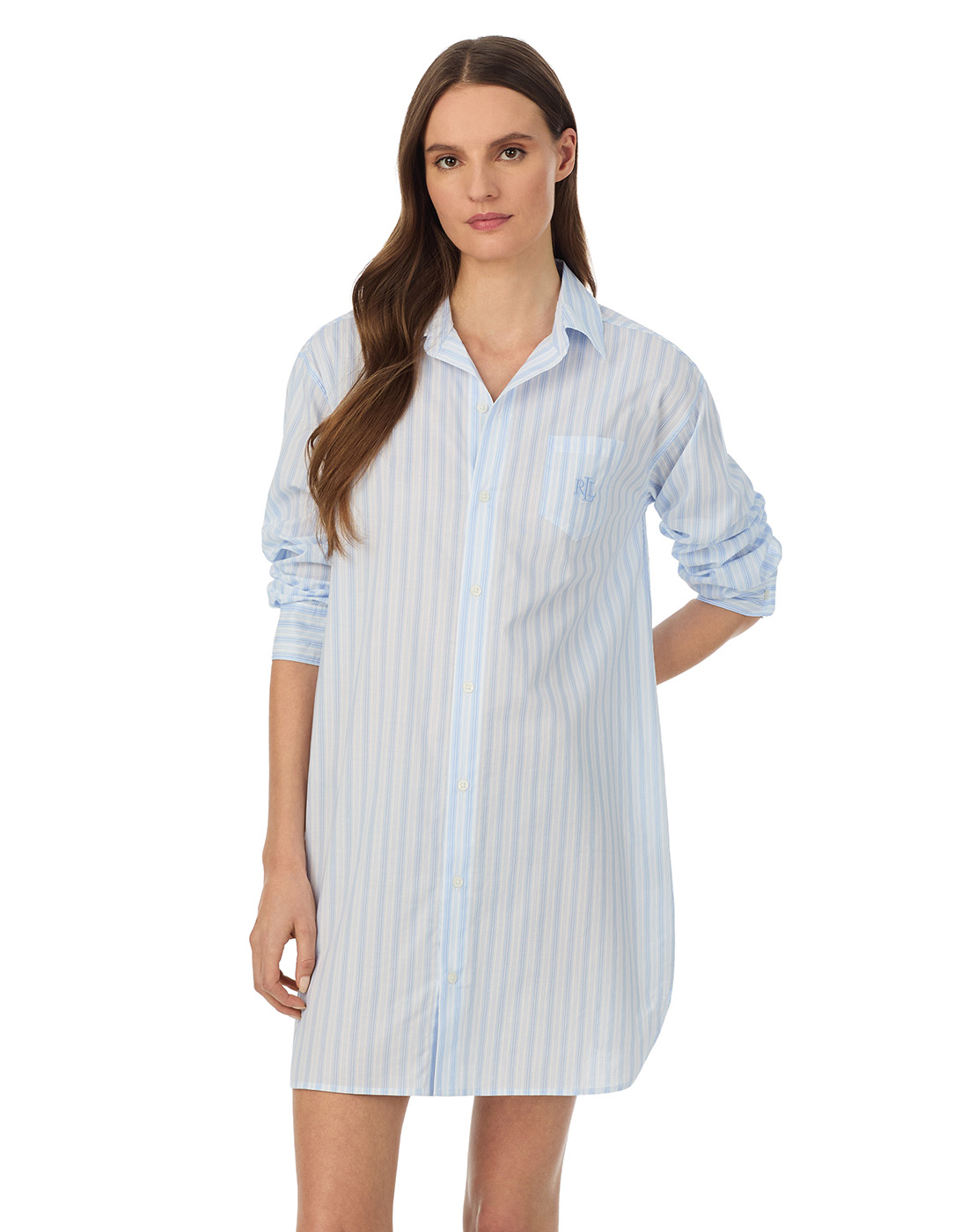 ralph lauren nattskjorte blå striper