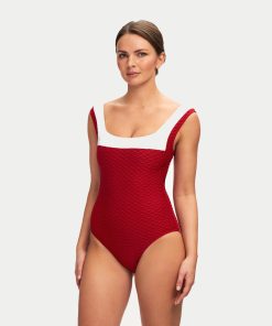 paula swordfish badedrakt horizon rød