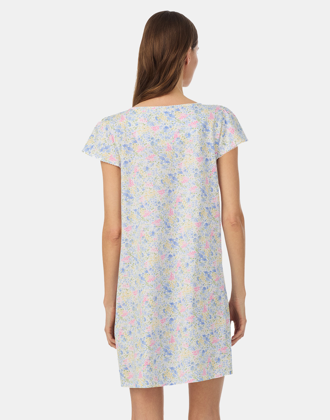 ralph lauren nattkjole blå blomstermønster