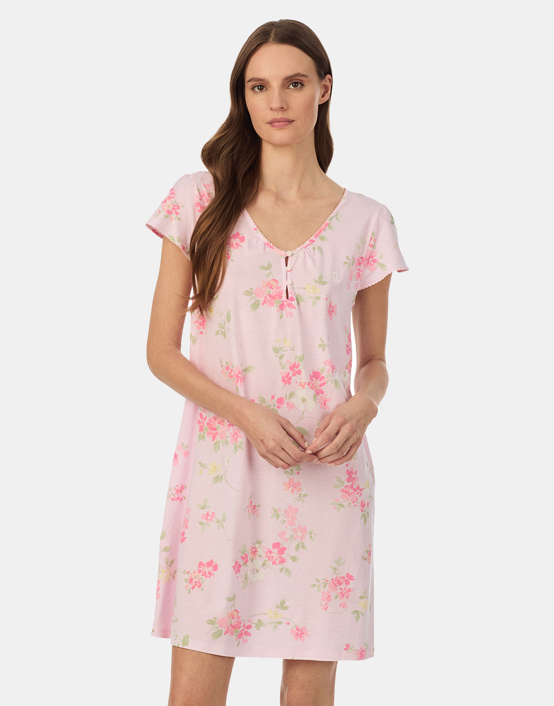 ralph lauren nattkjole rosa blomster