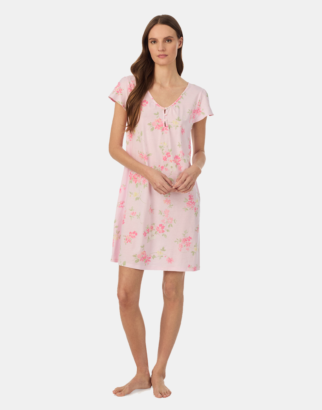 ralph lauren nattkjole rosa blomster