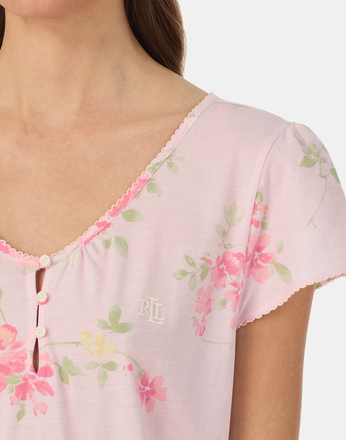 ralph lauren nattkjole rosa blomster