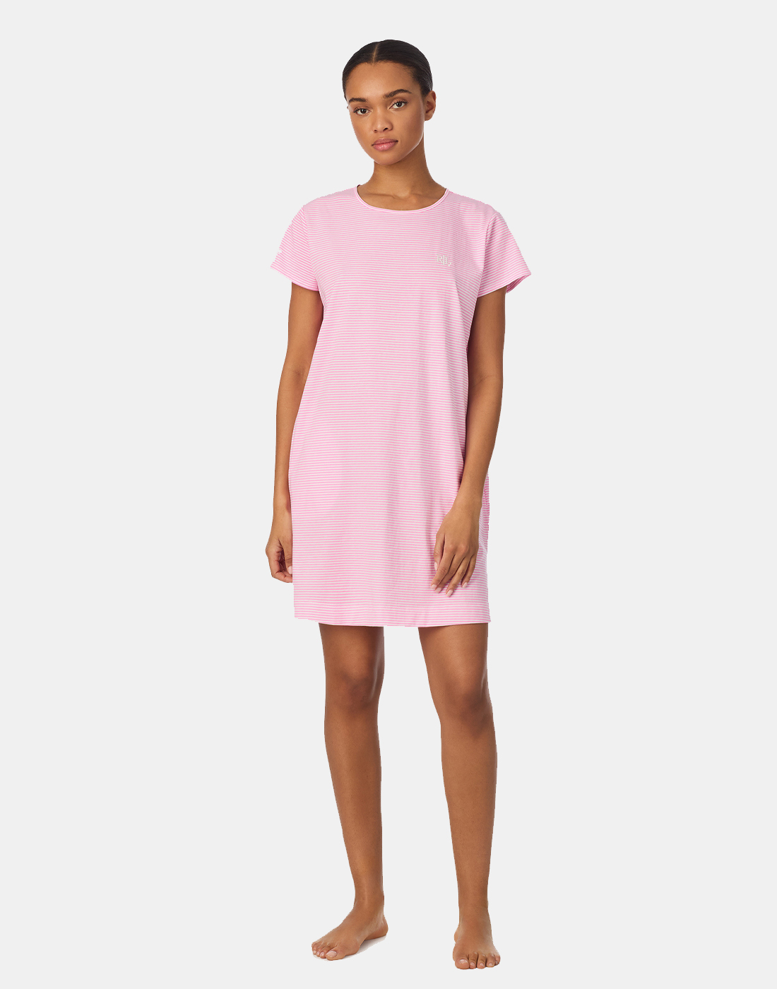 ralph lauren nattkjole rosa hvite striper