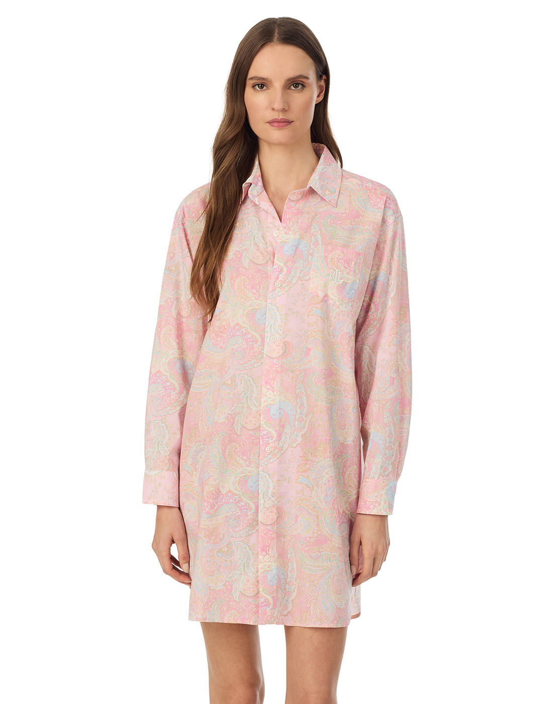 ralph lauren nattskjorte rosa mønster